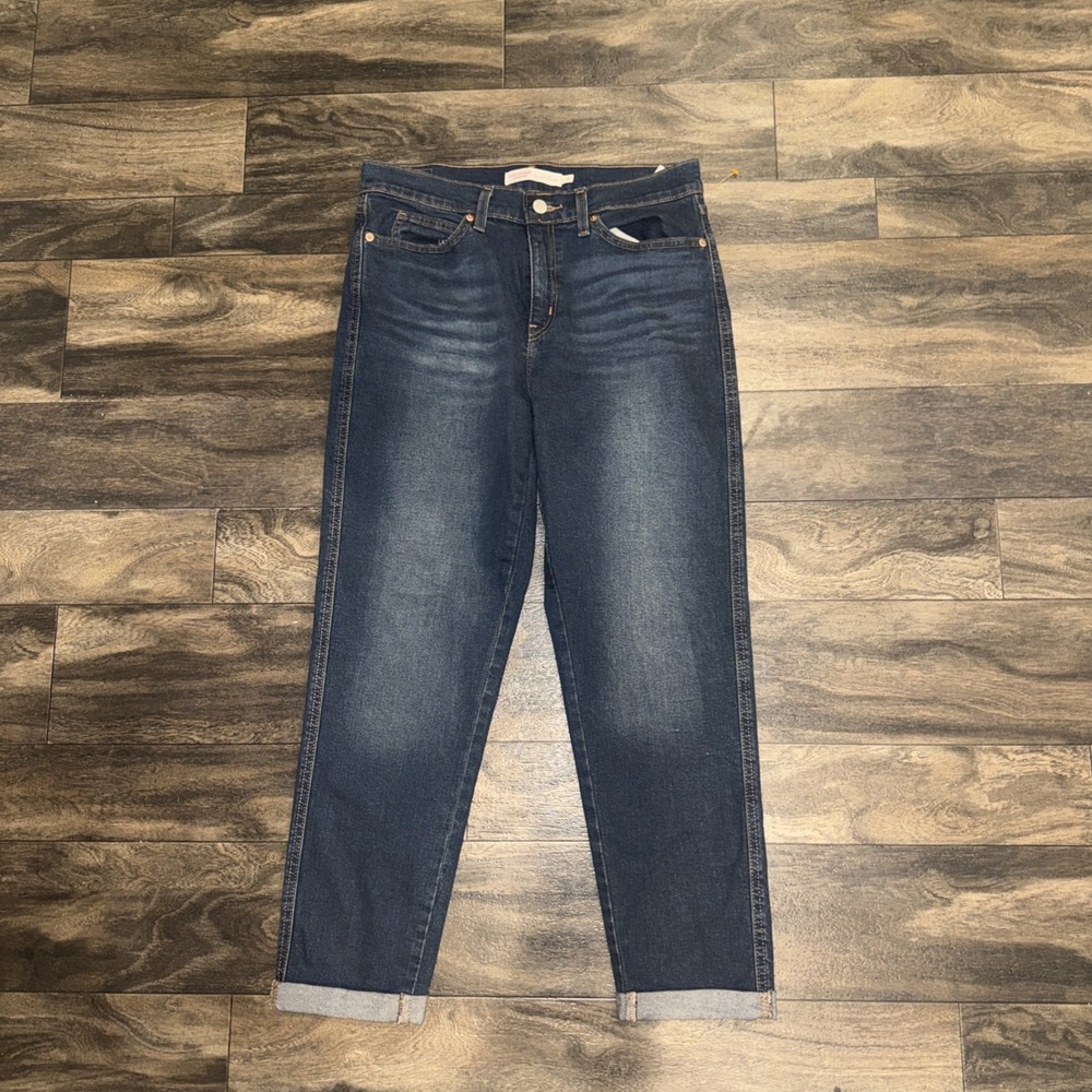 Levi's Signature Vintage Mid-Rise Boyfriend Dark Wash Denim Jeans Women's Size 6
